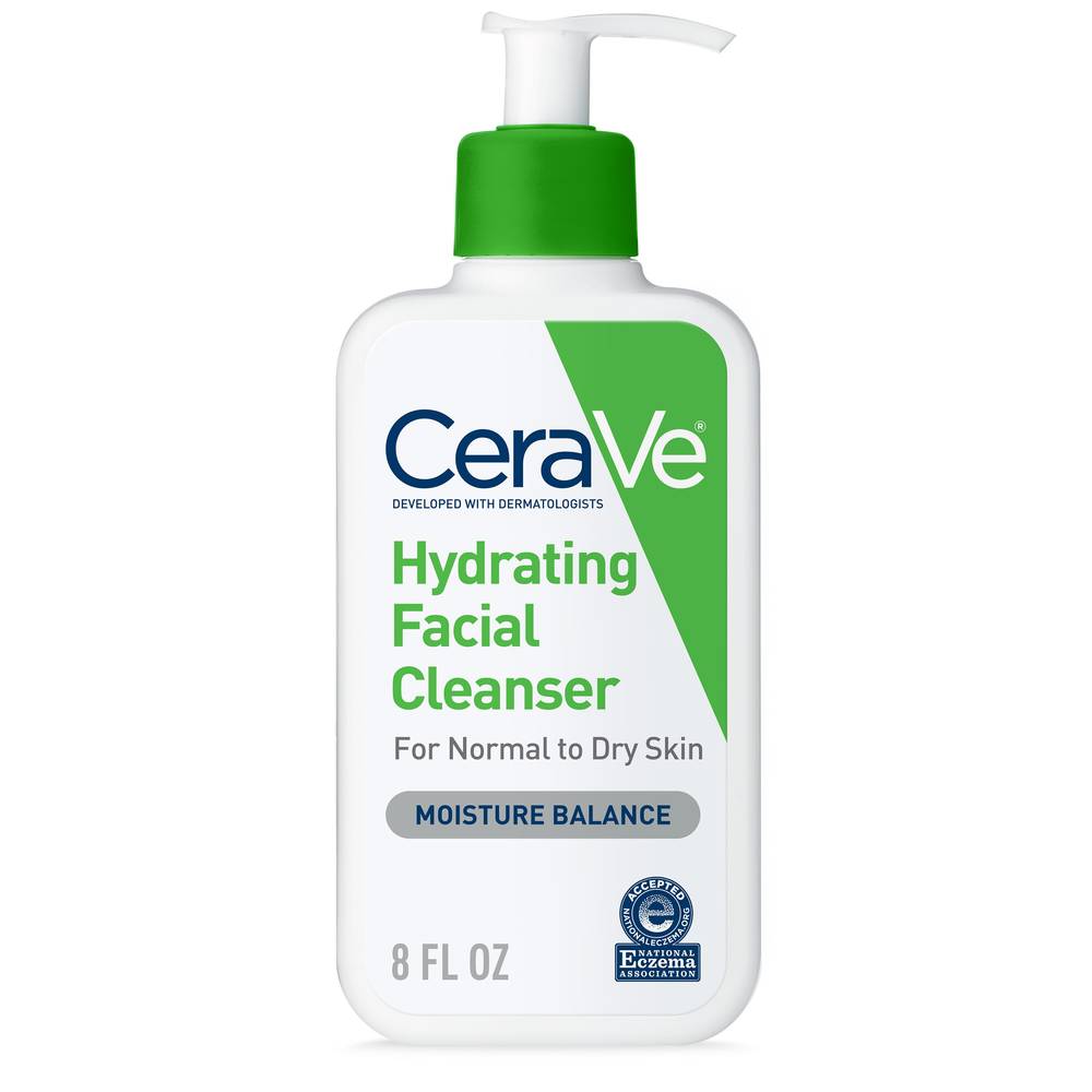 Cerave Hydrating Facial Cleanser For Normal To Dry Skin, 8 Oz