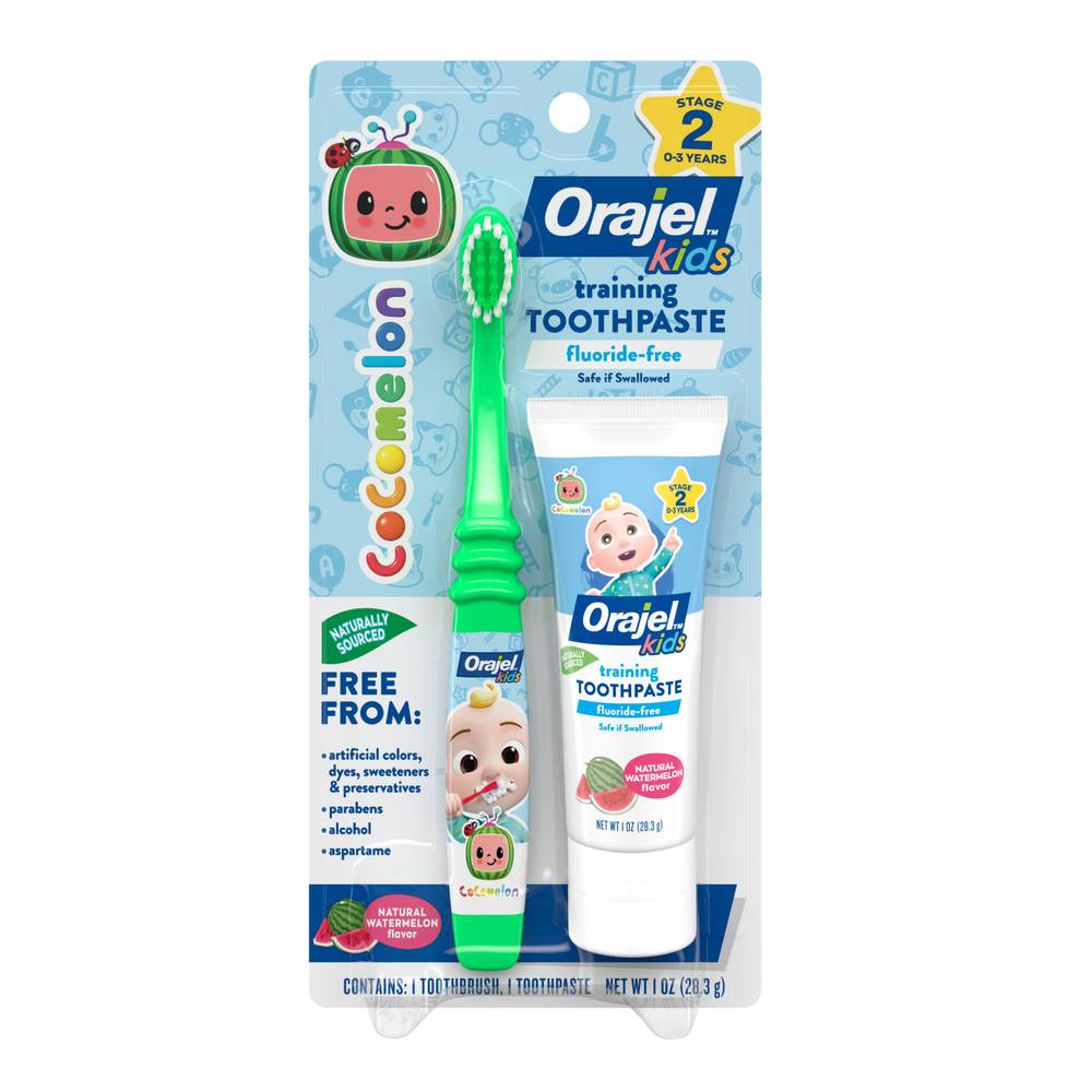 Orajel Kids Watermelon Toothpaste & Toothbrush Stage 2 (2 ct )