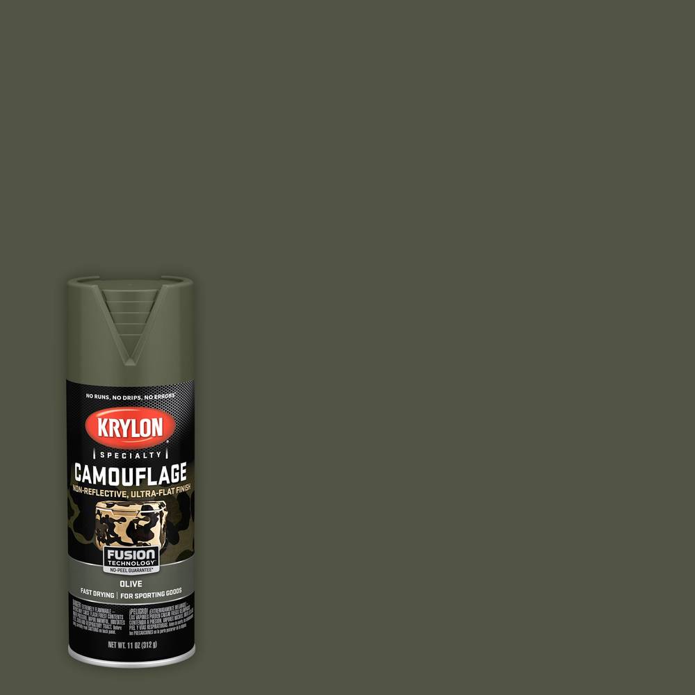 Krylon Flat Camo Olive Camouflage Spray Paint (NET WT. 11-oz) | K04293777