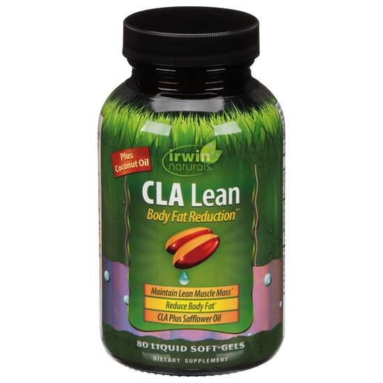 Irwin Naturals Body Fat Reduction Cla Lean + Coconut Oil Liquid Softgels (80 ct)