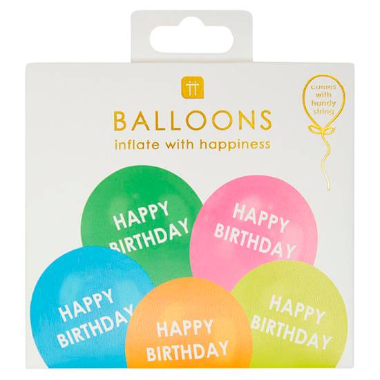 Talking Tables Happy Birthday Balloons (5ct)