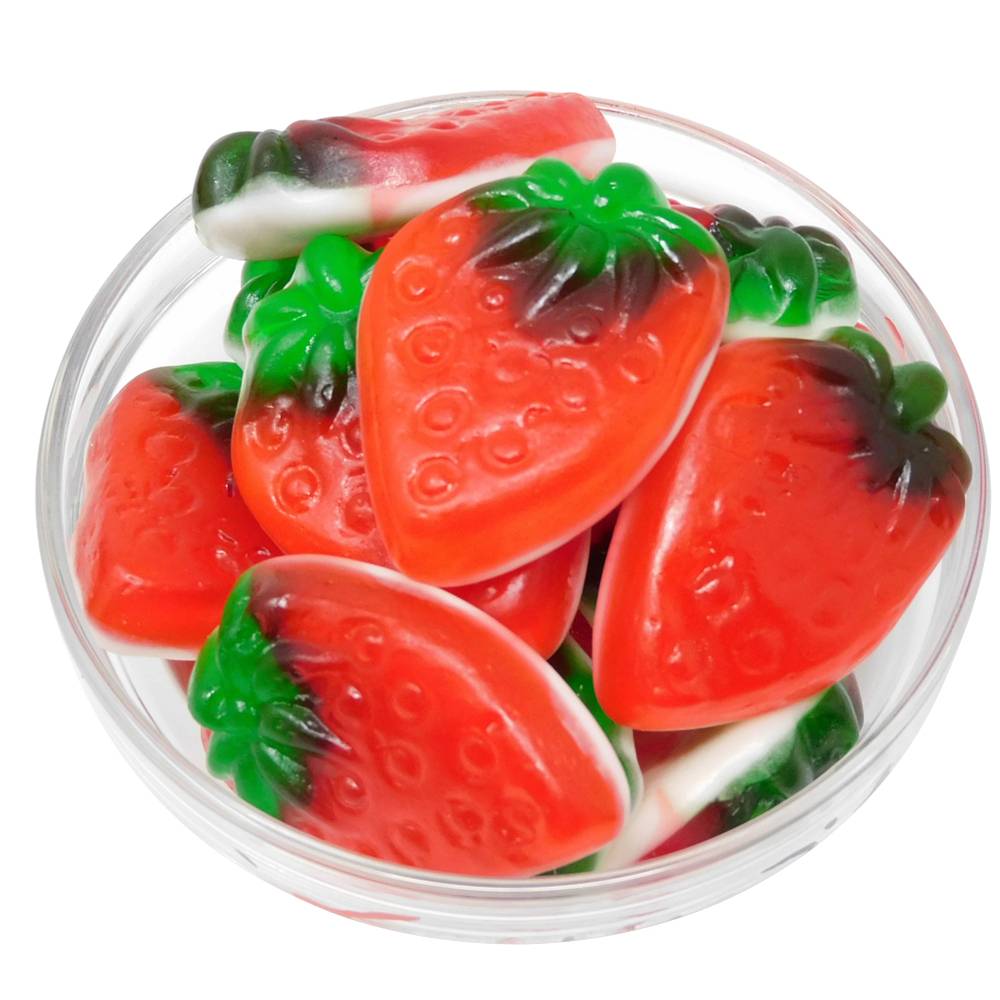 Gummi Strawberries With Cream Lb