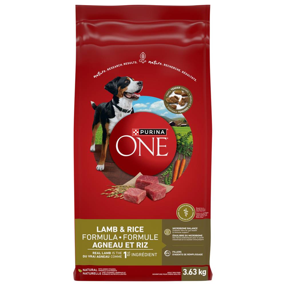 Purina One Lamb & Rice Formula Dry Dog Food (3.63 kg)