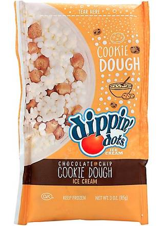 Dippin' Dots Chocolate Chip Cookie Dough Ice Cream 3oz Pack