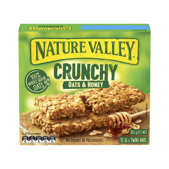 Nature Valley Crunchy Oats & Honey 6 Twin Bars 252 gram