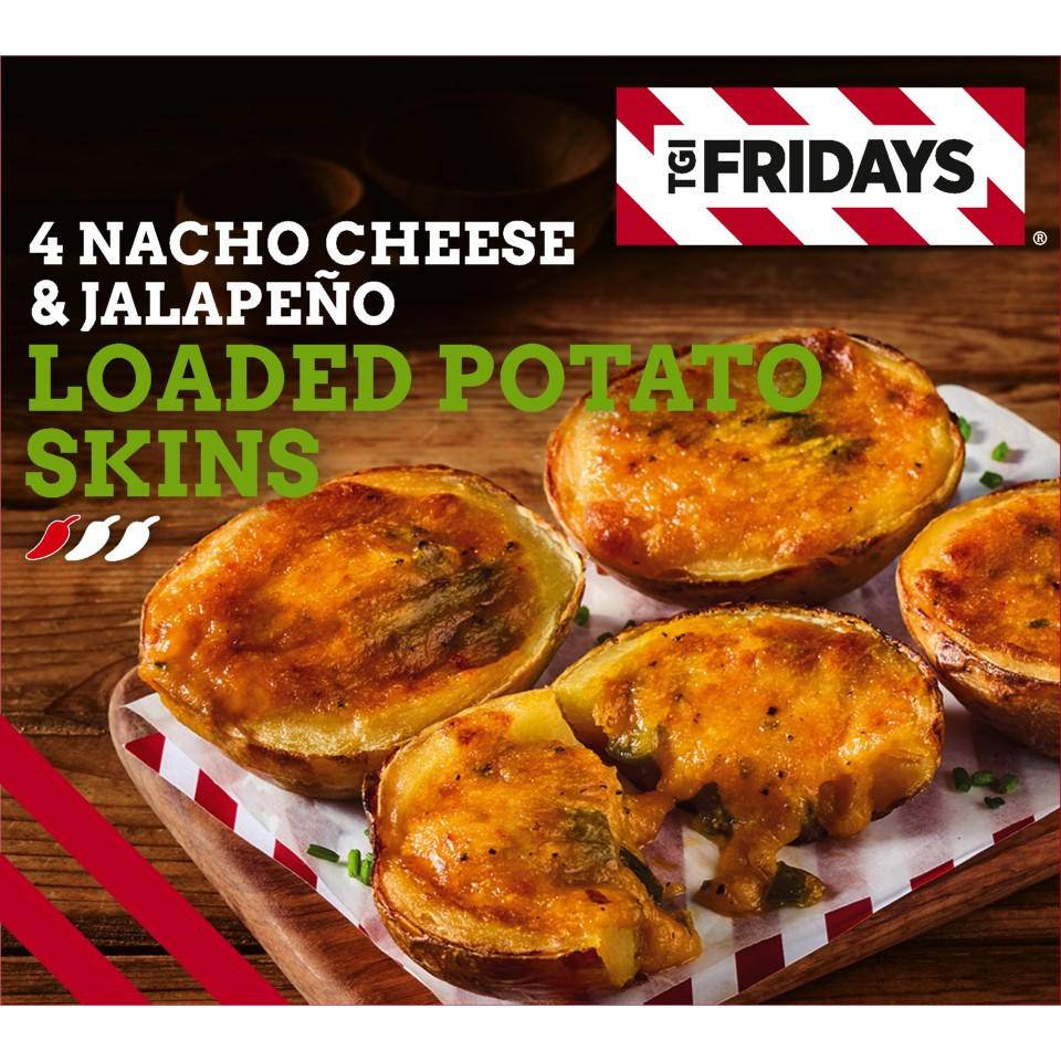 TGIF 4 Pack Nacho Cheese & Jalapeno Loaded Potato Skins