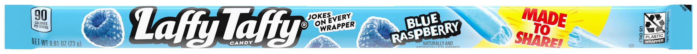 Wonka Laffy Taffy Chewy Candy, Blue Raspberry (5.2 oz)