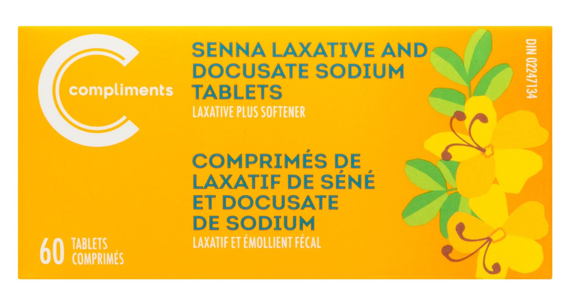 Compliments Senna Laxative and Docusate Sodium Tablets (60 ct)