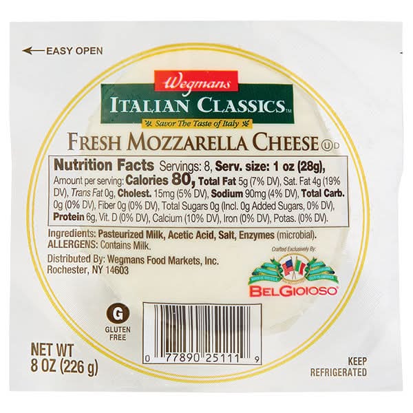 Wegmans Italian Classics Fresh Mozzarella Cheese