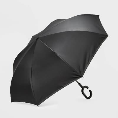 ShedRain Unbelievabrella Reverse Opening Stick Umbrella, Black
