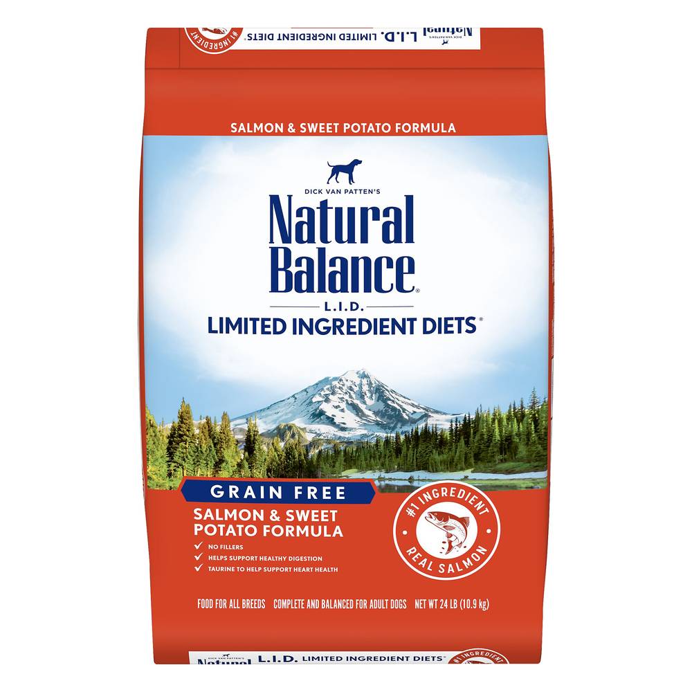 Natural Balance L.i.d. Limited Ingredient Diets Grain Free Salmon & Sweet Potato Formula Dry Dog Food (24 lbs)