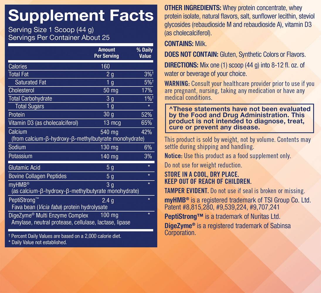 Glp-1 Support Protein Powder - Vanilla (2.4 Lbs./25 Servings)