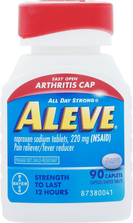 Aleve All Day Strong Pain & Fever Reducer Caplets ( 90 ct )