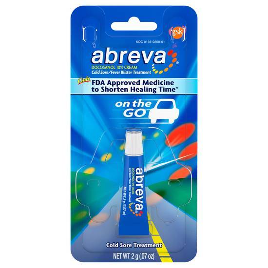 Abreva Docosanol 10% Cold Sore Fever Blister Treatment Cream