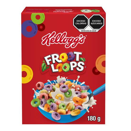 Froot loops cereal con sabor a frutas (caja 180 g)