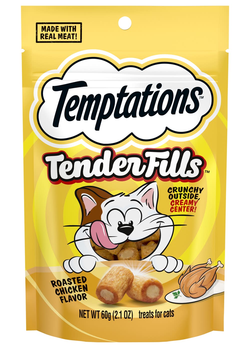 Temptations Tenderfills Roasted Chicken Flavor Treats For Cats (2.1 oz)
