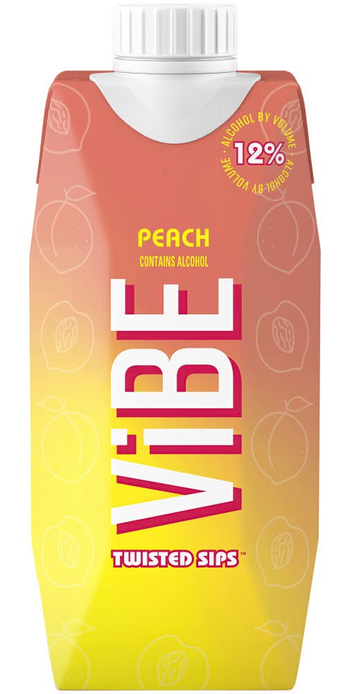 Vibe Twisted Sips Fruit Wine, Peach (16.9 fl oz)