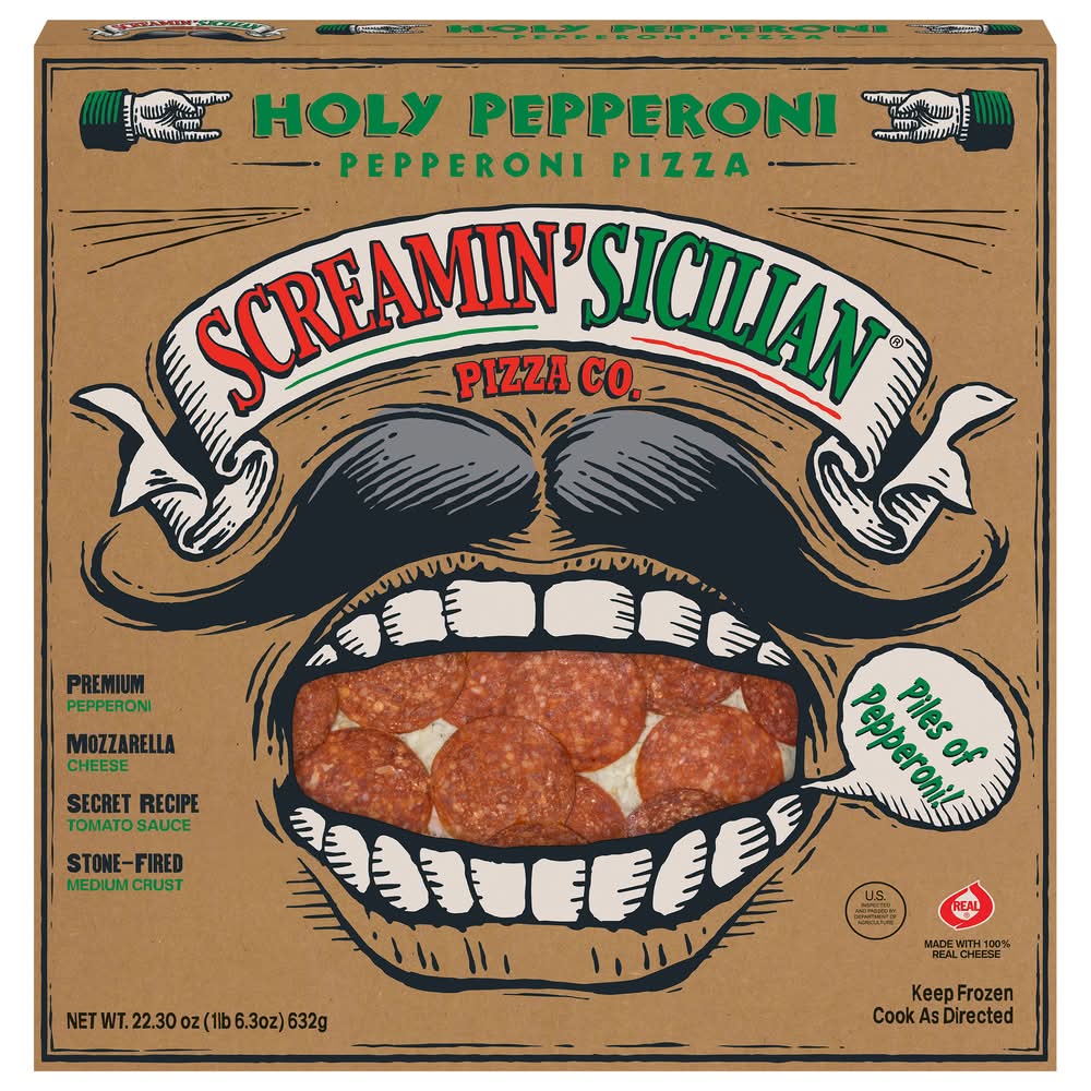 Screamin' Sicilian Pizza Co. Frozen Pizza, Holy Pepperoni (22.3 oz)