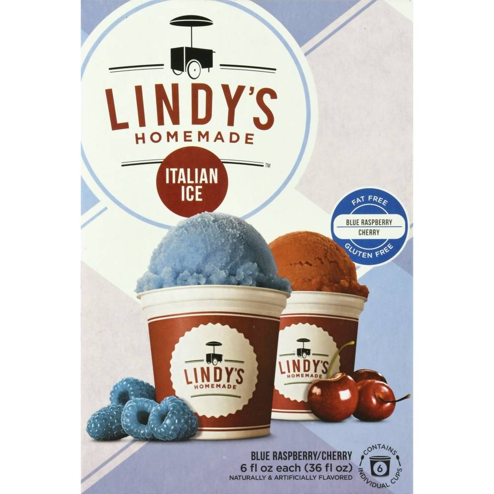 Lindy's Homemade Italian Ice Blue Raspberry/Cherry (36 fl oz)