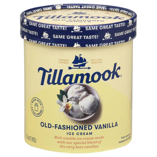 Tillamook Ice Cream (old fashioned vanilla)