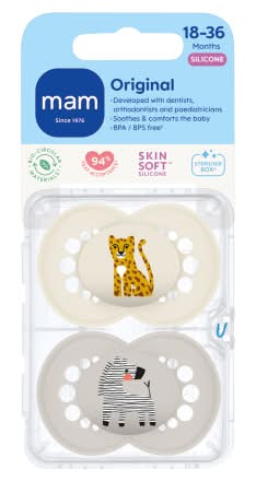 MAM Original Silicone 16+ Months Baby Soothers (2 pack)