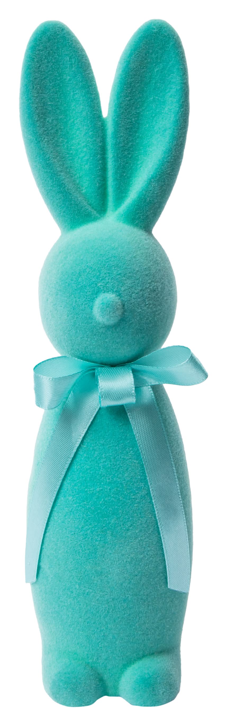 Colored Flocked Bunny Green