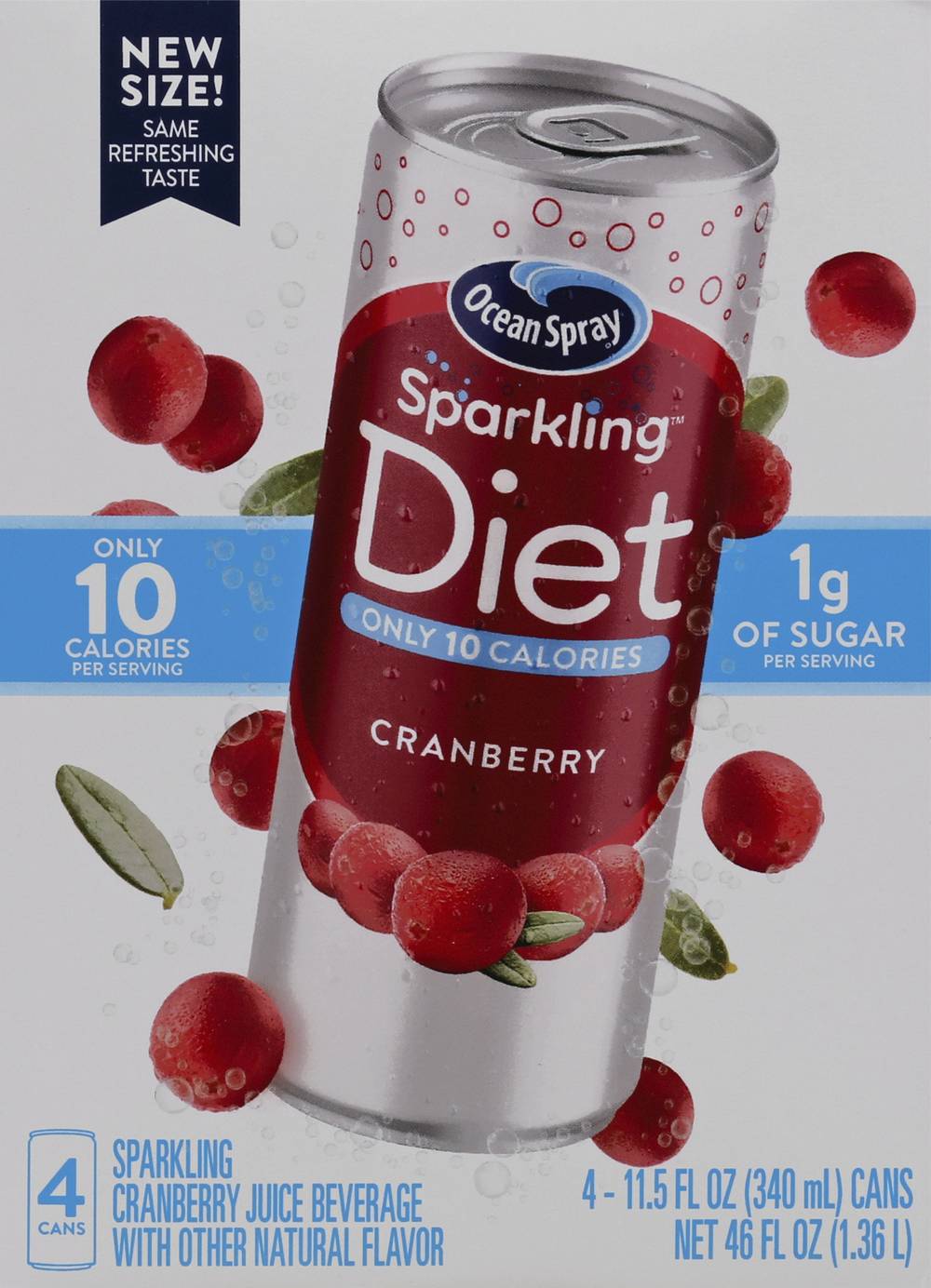 Ocean Spray Sparkling Diet Cranberry Diet Juice (4 x 11.5 fl oz)