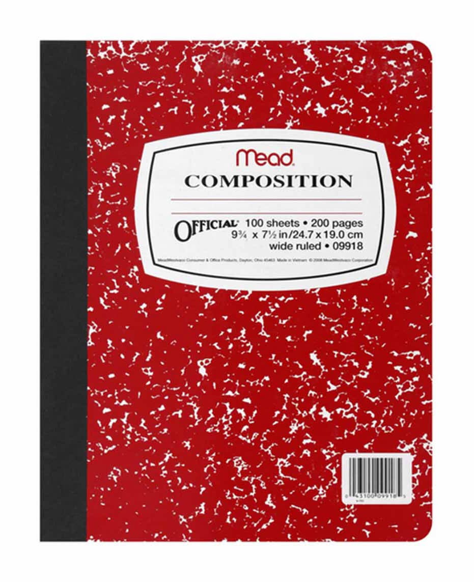 Mead Composition Wide Ruled Notebook, 24.7x19 cm