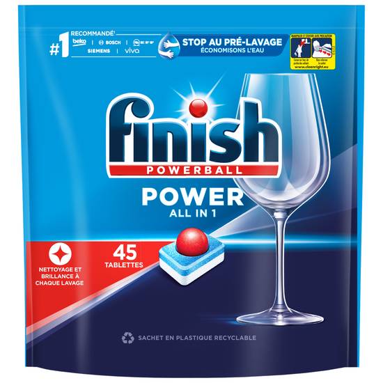 Finish - Power tout en 1 tablettes lave-vaisselle