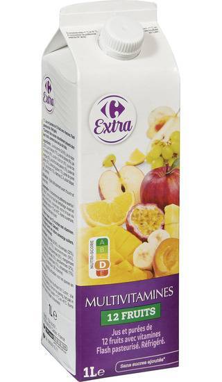 Carrefour Extra - Jus de 12 fruits multivitamines (1 L) (multi fruits)