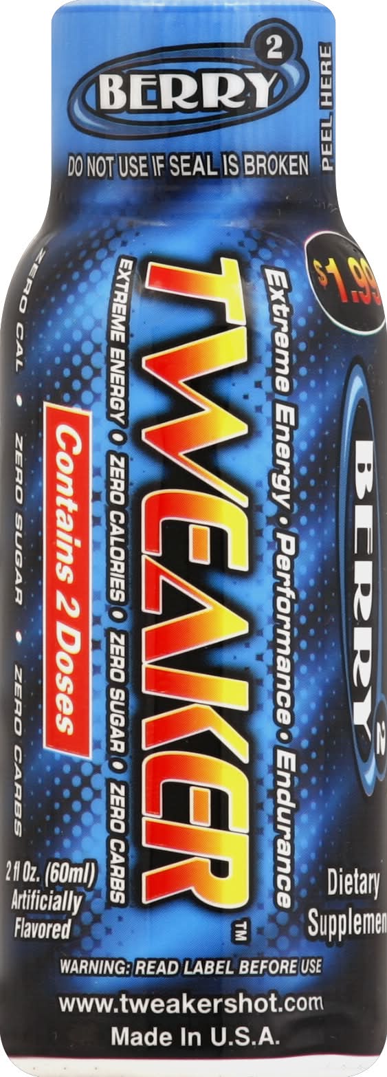 Tweaker Berry 2 Energy Drink Shot Zero Calories (2 oz)
