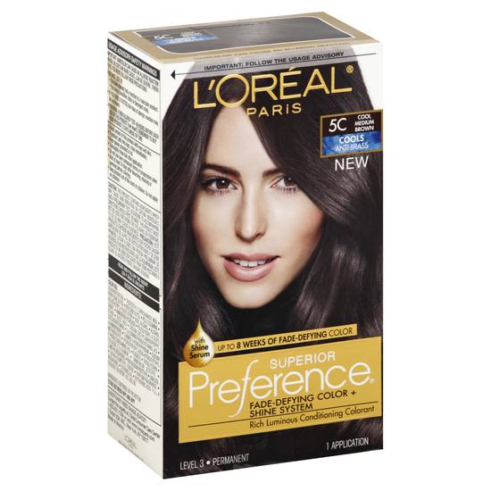L'oréal 5c Cool Medium Brown Superior Preference Hair Color