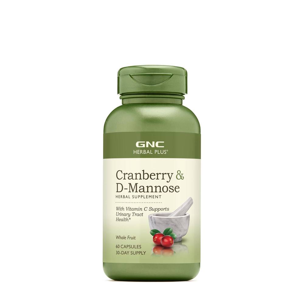 Gnc Herbal Plus Cranberry & D-Mannose Supplement Capsules (60 ct)