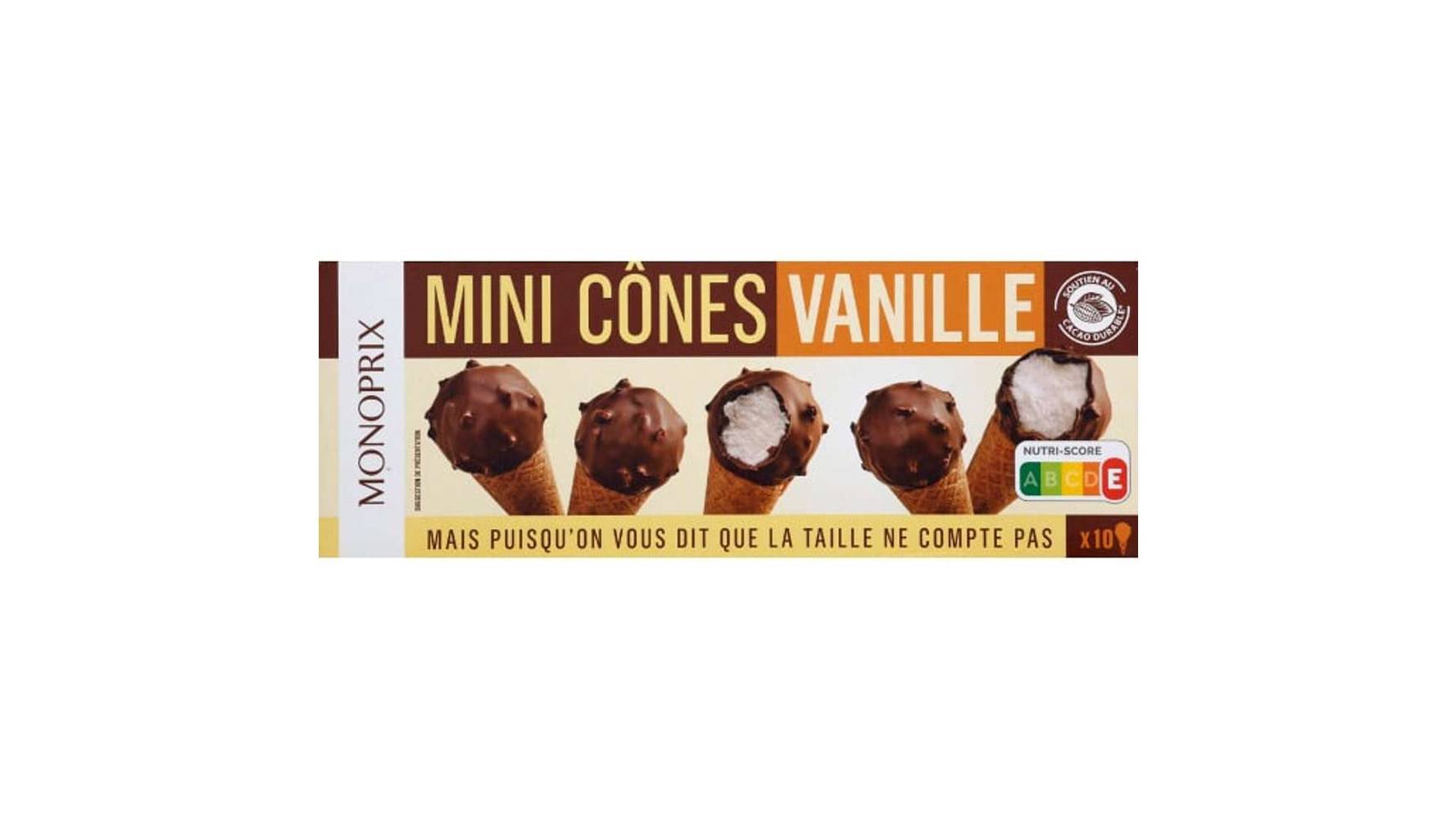 Monoprix - Mini cônes glace (vanille)
