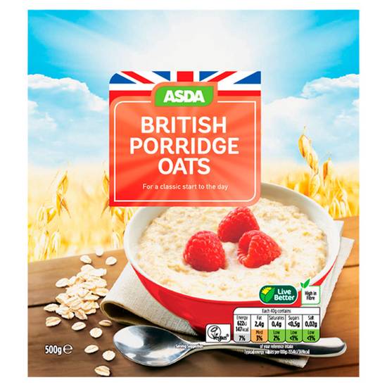ASDA British Porridge Oats Pouch 500G