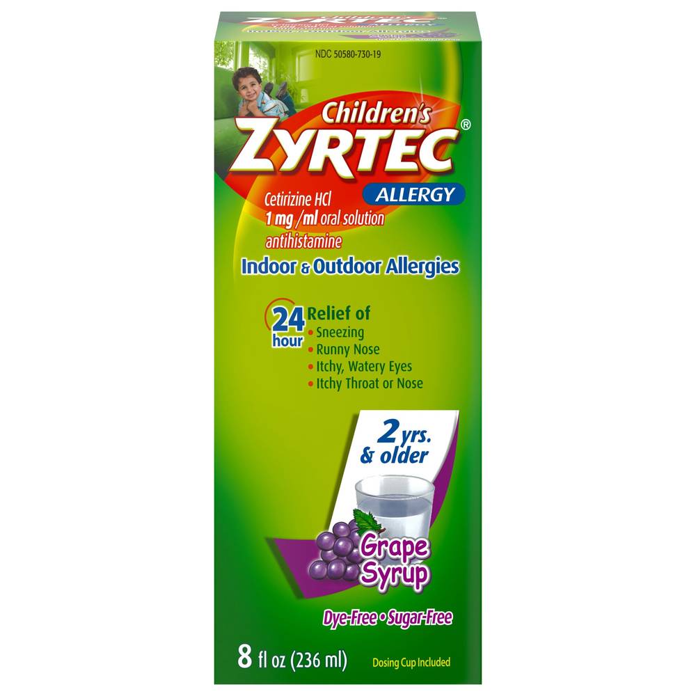 Zyrtec Children's Grape Flavor Allergy Syrup (8.3 oz)