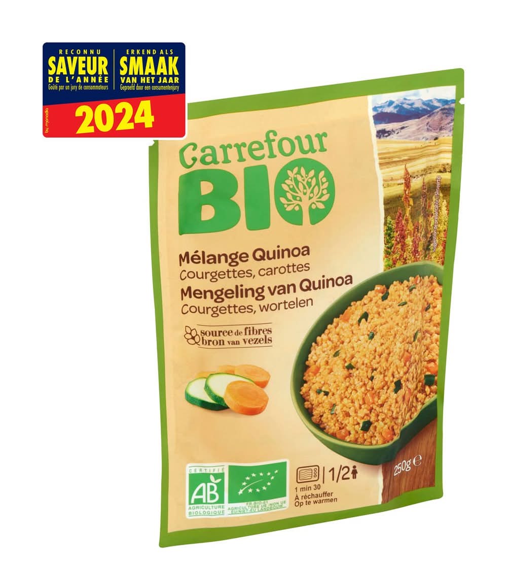 Carrefour Bio Mélange Quinoa Courgettes, Carottes 250 g
