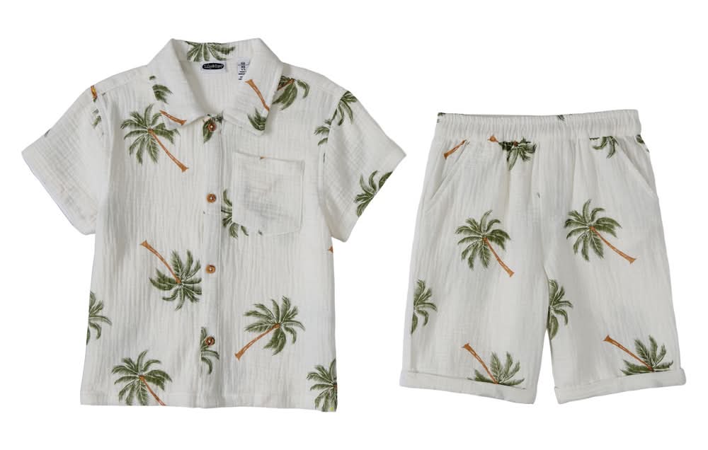 Lily & Dan/ L&D Toddler Palm Tree 2pc Set - 3T