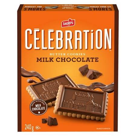 Leclerc Célébration Milk Chocolate Butter Cookies (240 g)