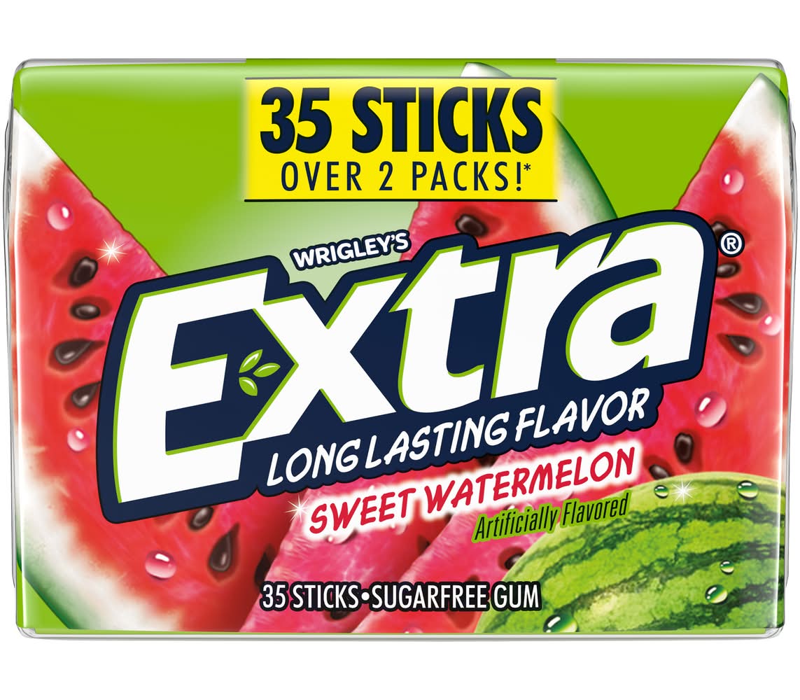 Wrigley's Extra Sugar Free Gum, Sweet Watermelon (3.09 oz, 35 ct)