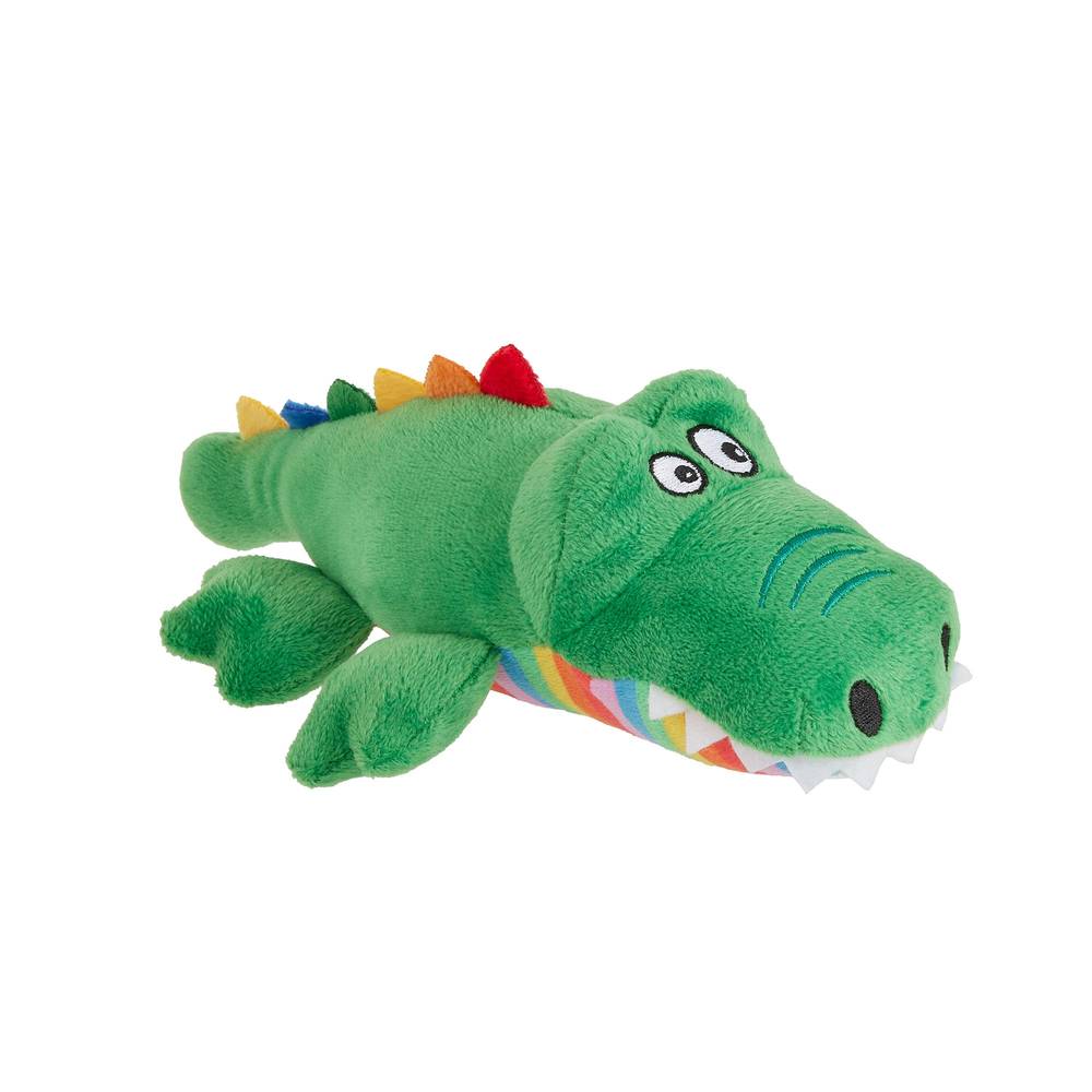 You Are Loved Pride Plush Crocodile Squeaker Dog Toy (Color: Green)