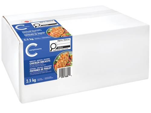 Compliments Frozen Chicken Breasts Seasoned Boneless Skinless (2.5 kg, 2 ct)