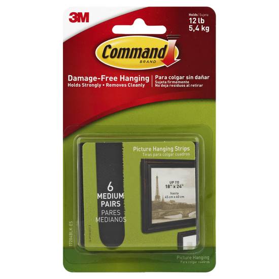 Command Damage-Free Medium Picture Hanging Strips (6 ct)