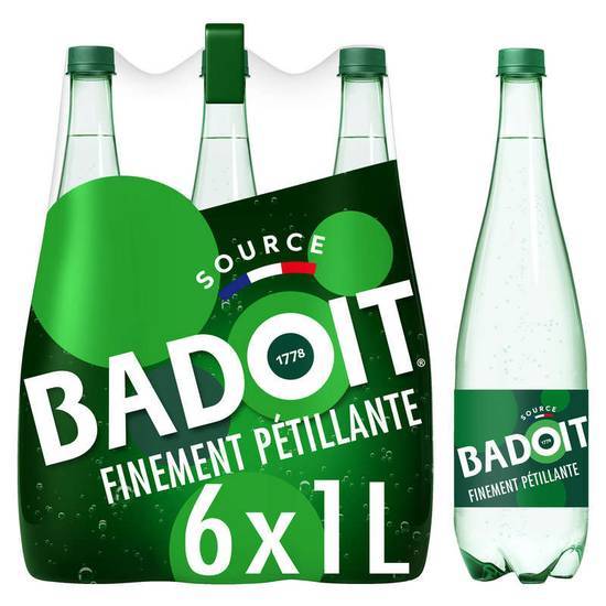 Badoit Eau minérale naturelle finement gazeuse 1 L