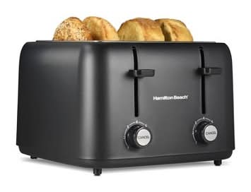 Hamilton Beach 4 Slice Toaster, Black