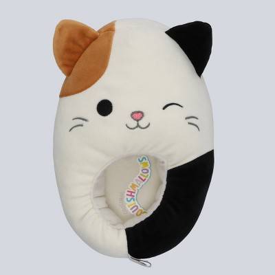 Squishmallows Kids' Cam the Cat Plush Slippers - Off-White 11T-12T: Cushioned Footbed, Slip-On Style