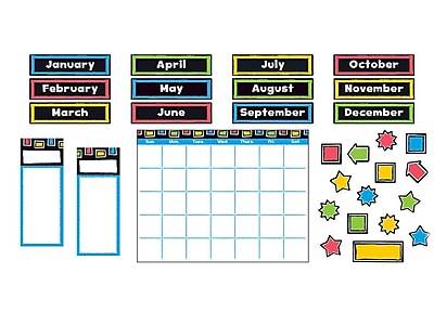 TREND enterprises Bold Strokes Wipe-Off Calendar Bulletin Board Set, Multicolor (30 ct)