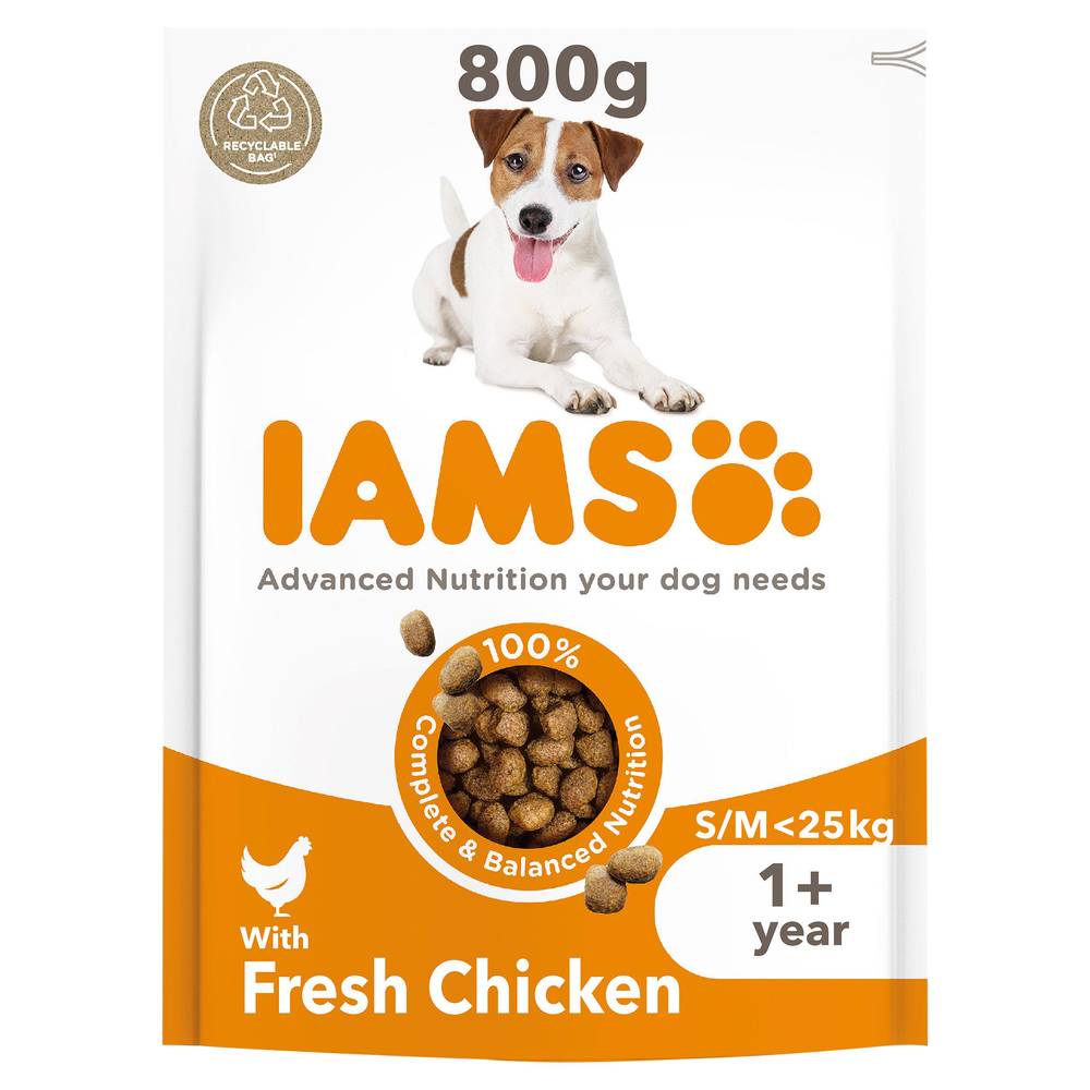 IAMS Small to Medium Adult Dry Dog Food 800g