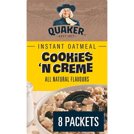 Quaker Cookies 'N Creme Instant Oatmeal (304g)