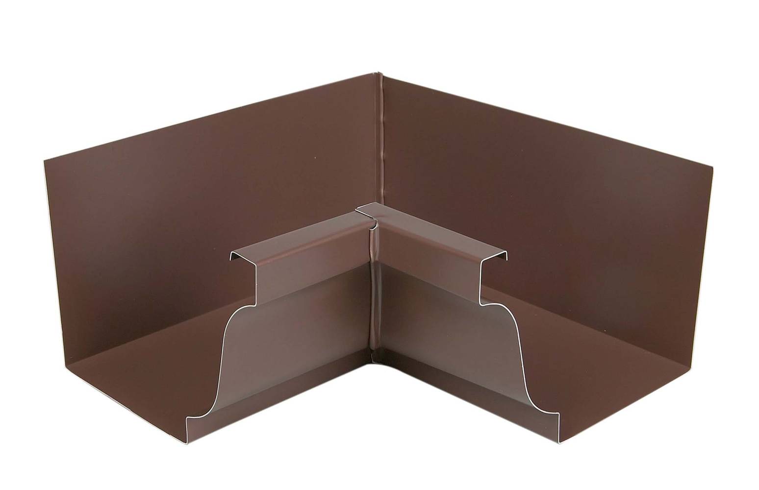 Amerimax 5 In. K Style Brown Aluminum Inside Mitre 7.5-in x 7.5-in Brown K Style Gutter Inside Corner | 2520119HP